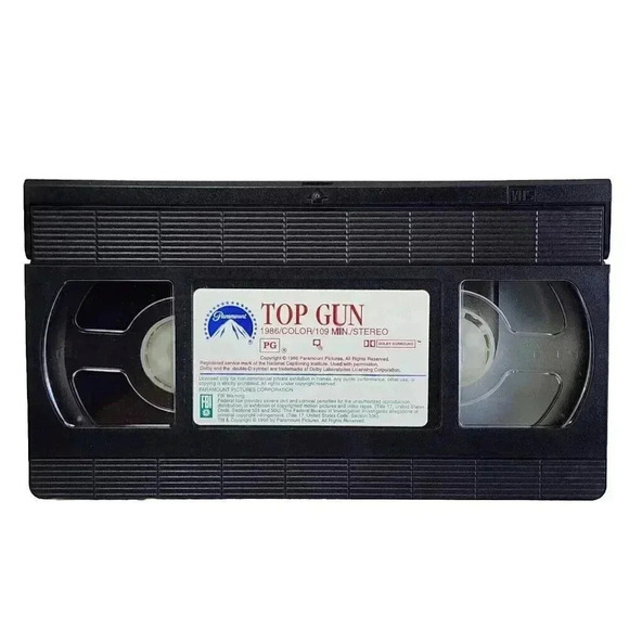 Top Gun (VHS Movie, 1996) Tested. In Sleeve. Starring Tom Cruise - Picture 3 of 5